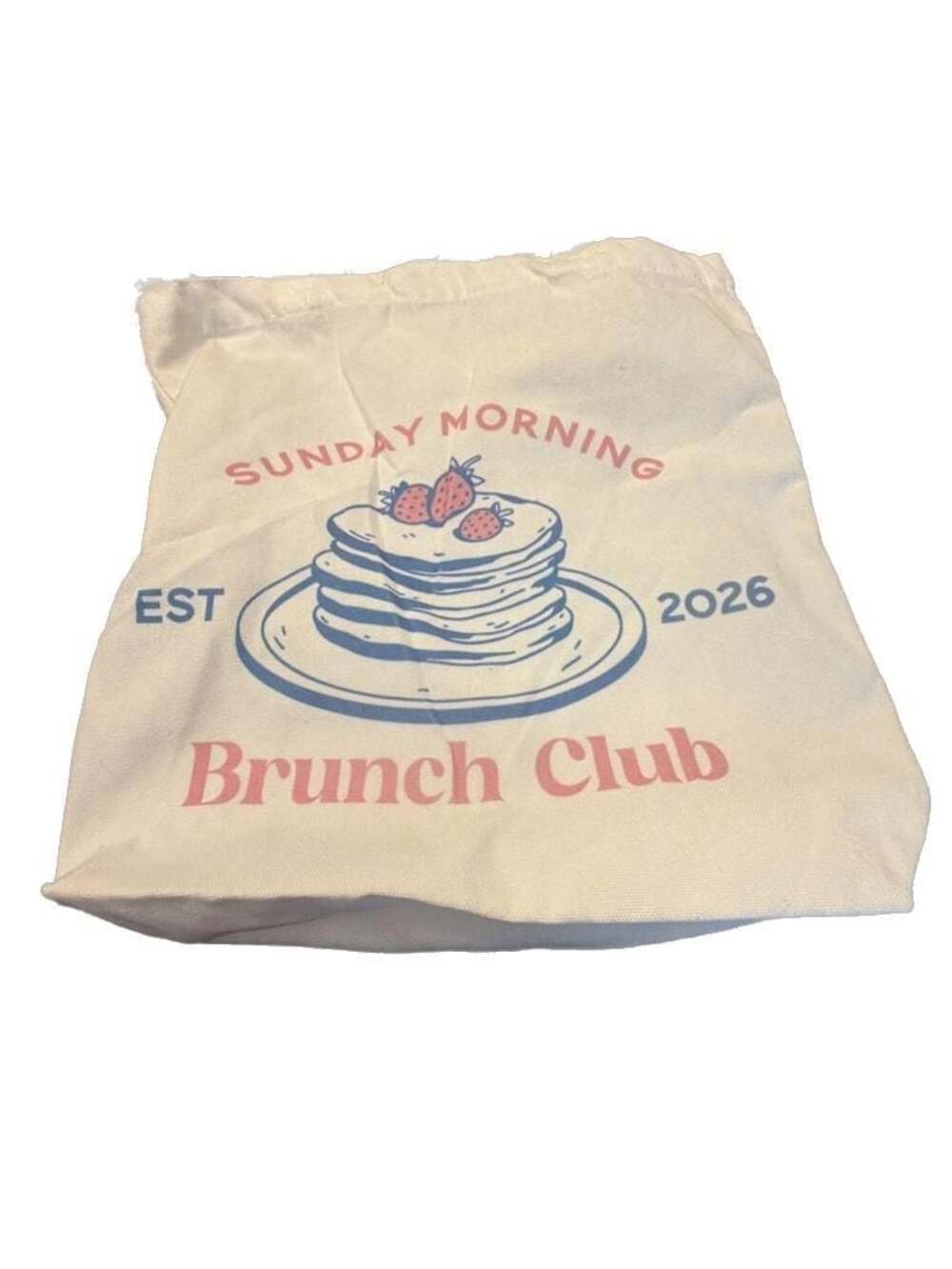 FULL SURPRISES NEW Bullseye's Playground Sunday Morning Brunch Club Canvas Tote